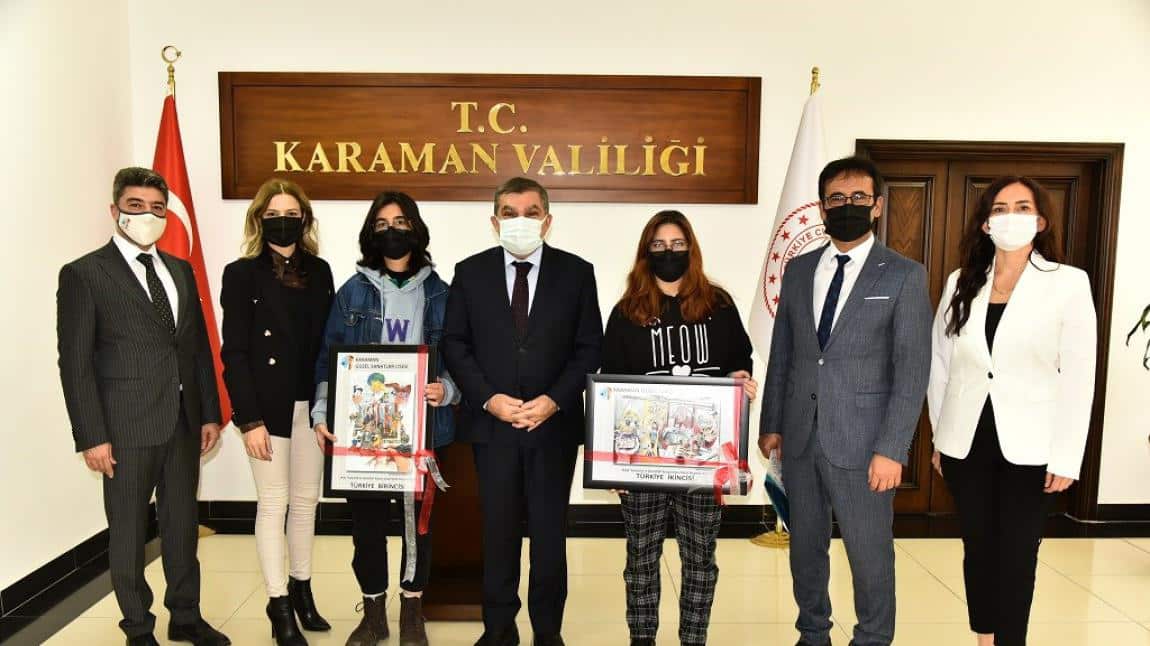 Vali Mehmet Alpaslan IŞIK Okul Yönetimimizi ve Öğrencilerimizi Makamında Ağırladı.